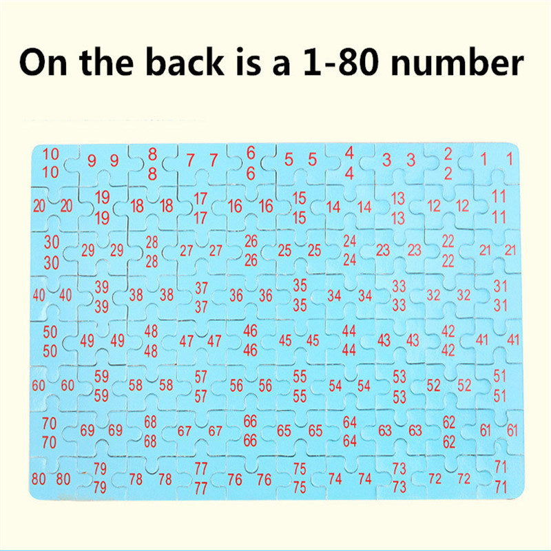 80PCS wooden educational toys educational development baby kids training