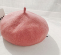 Beret women's autumn and winter warm solid color buds  hat tide