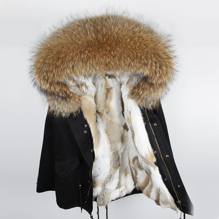 Loose short fur coat