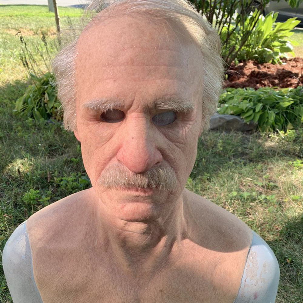 Old man mask white hair white beard headgear halloween Alpscommerce