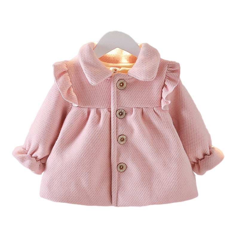 Baby cute plus velvet coat