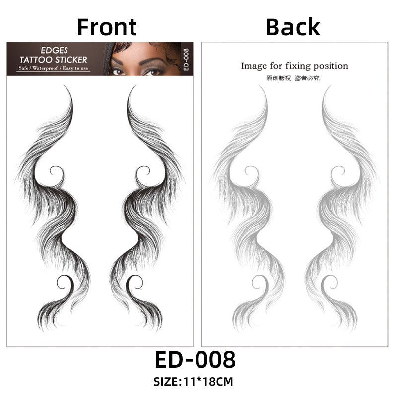 Hair Tattoo Stickers Creating The Seriously Real Baby Hairs Temporary Hairline Sticker Curly Template Hair Edge Tattoo Sticker
