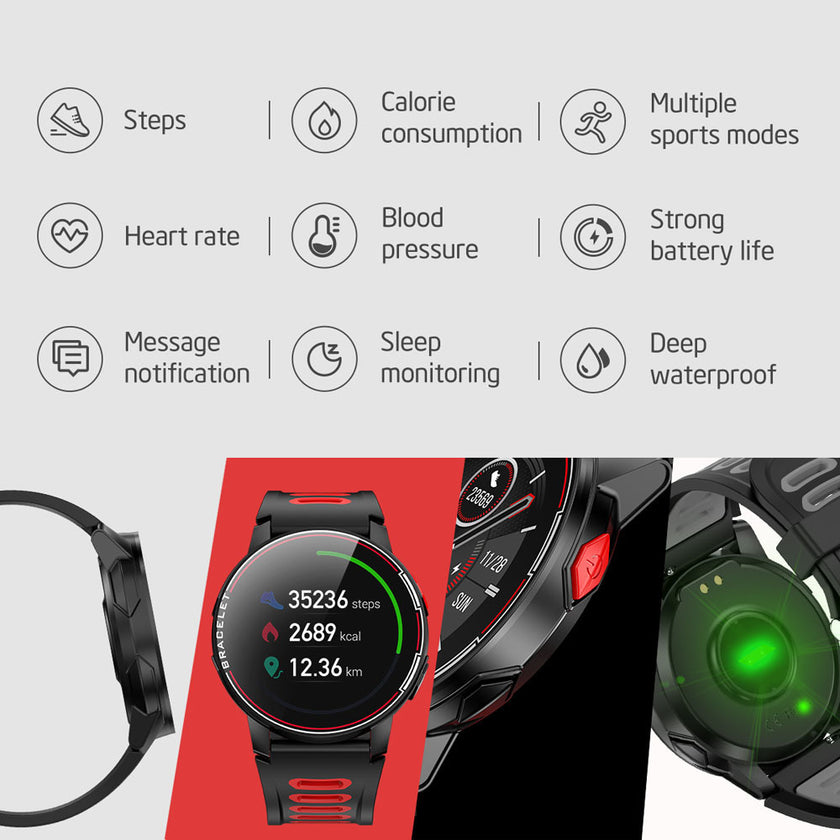 Full touch screen sports smart watch