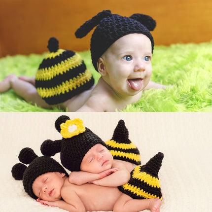 Wool knitted baby photo dress