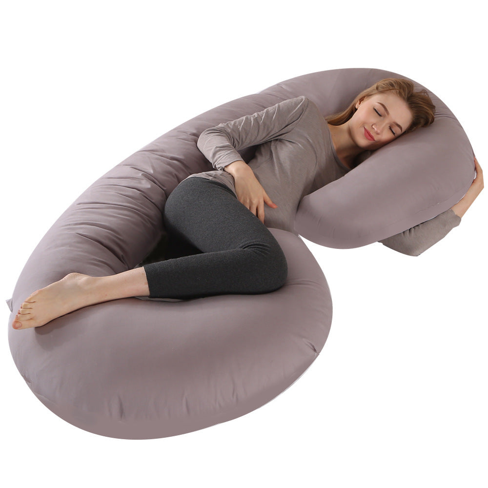 Crystal Velvet C-type Pregnancy Pillow For Sleeping On The Side