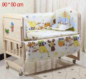 Five-piece cotton baby bedding 5 pcs set sheet blanket and more