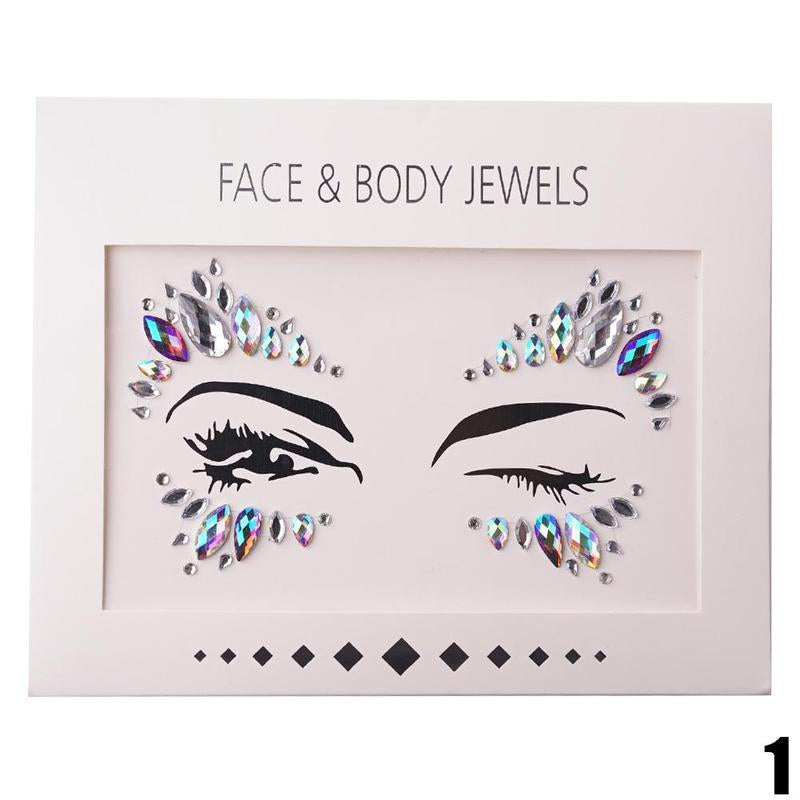 Temporary Facial Rhinestone Tattoo Stickers