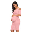 Pleated maternity dress