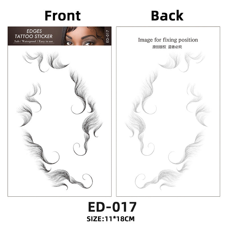Hair Tattoo Stickers Creating The Seriously Real Baby Hairs Temporary Hairline Sticker Curly Template Hair Edge Tattoo Sticker