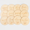 Wooden Baby Baby Growth Commemorative Card Photo Props