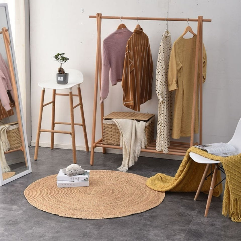 Handmade Rattan Reed Pussy Carpet Mat