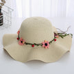 Women's Wavy Edge Big Brim Straw Hat Korean Travel