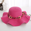 Women's Wavy Edge Big Brim Straw Hat Korean Travel