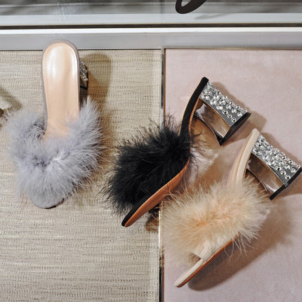 Rhinestone High Heel Women Sandals And Slippers Women Shoes