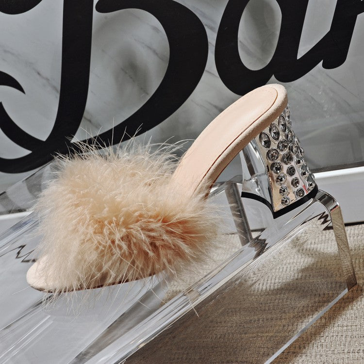 Rhinestone High Heel Women Sandals And Slippers Women Shoes