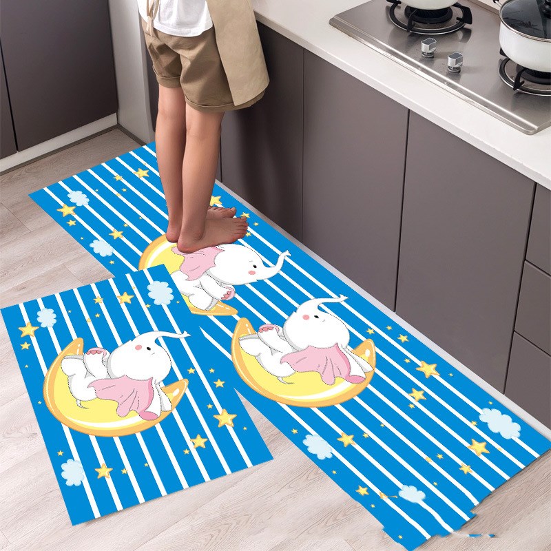 Printed Cartoon Kitchen Carpet Floor Mat Bedside Carpet