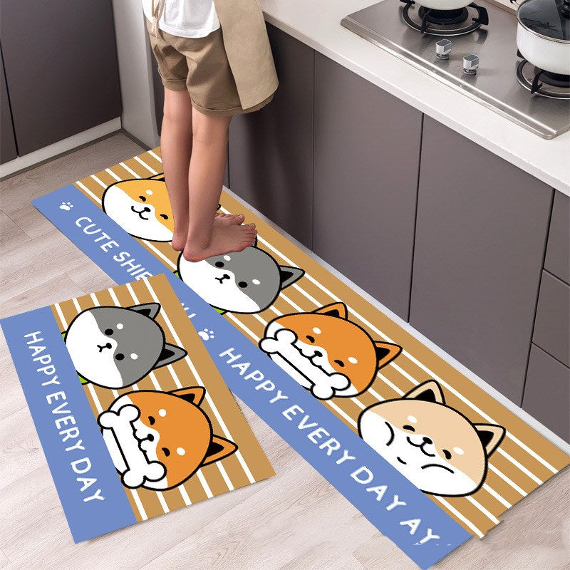 Printed Cartoon Kitchen Carpet Floor Mat Bedside Carpet