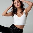 Outer Wear Short Vest, Small V-neck, Simple Cotton Pit Stripe Halter Top Women