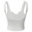Outer Wear Short Vest, Small V-neck, Simple Cotton Pit Stripe Halter Top Women