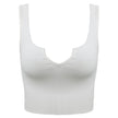 Outer Wear Short Vest, Small V-neck, Simple Cotton Pit Stripe Halter Top Women