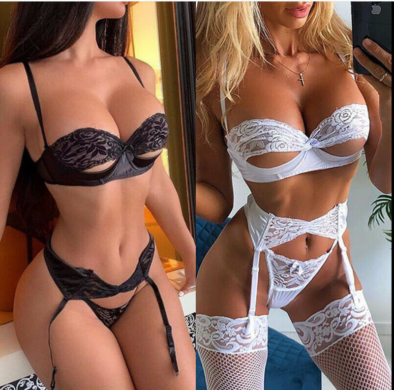 Lingerie Underwear Nightgown Woman Panties Bra Lace