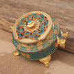 Color Copper Alloy Painted Incense Burner Tibetan Dish Incense Burner