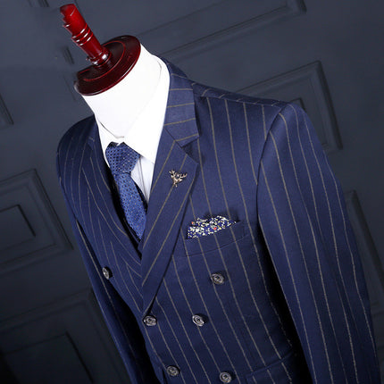 Striped Business Casual Professional Suit