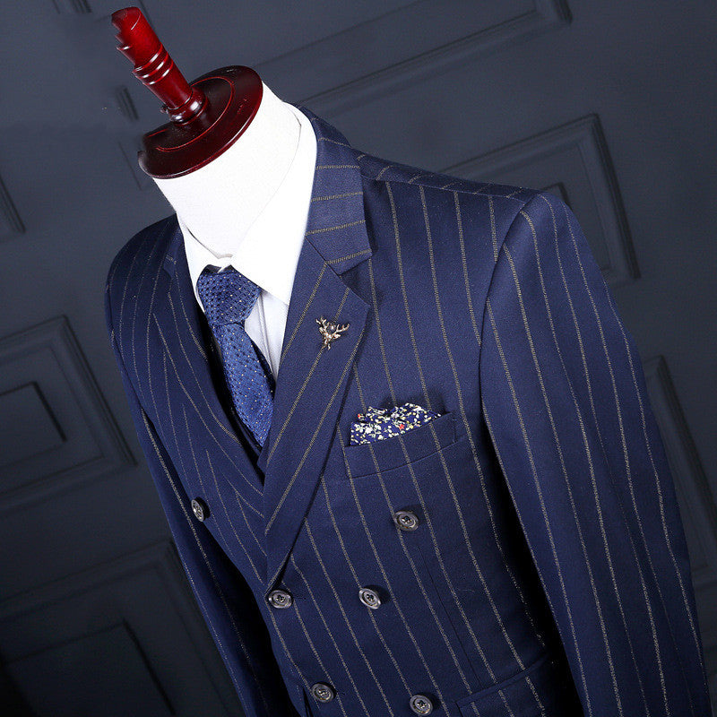 Striped Business Casual Professional Suit