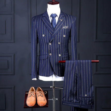 Striped Business Casual Professional Suit