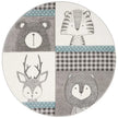 Cartoon Cute Children Room With Round Carpet