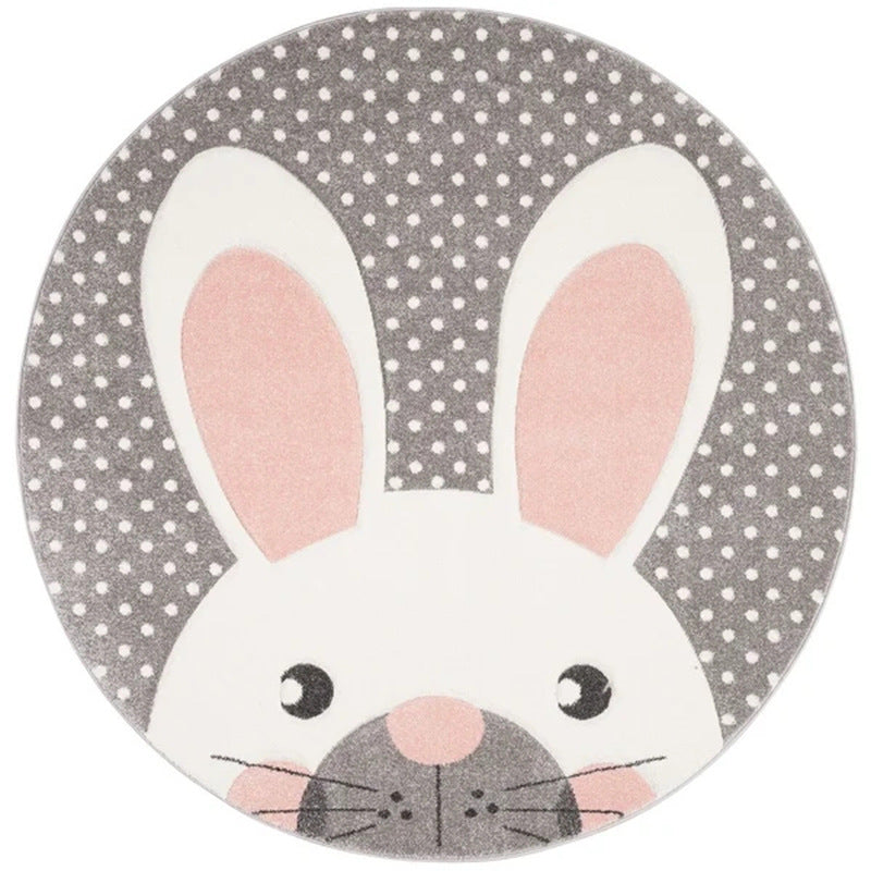Cartoon Cute Children Room With Round Carpet