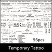 Long lasting simulation waterproof English tattoo stickers