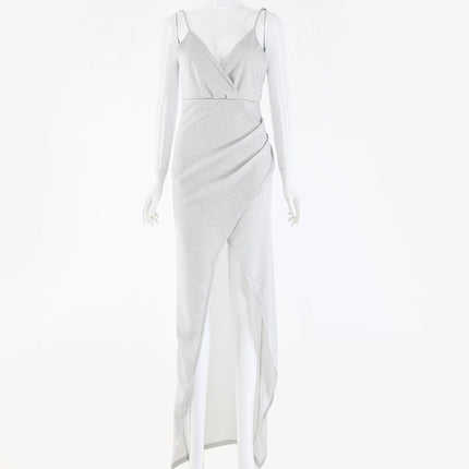 Sling V-Neck Dress Spring And Summer Long Dress Dress