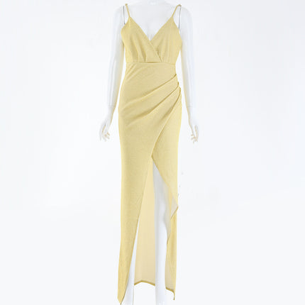 Sling V-Neck Dress Spring And Summer Long Dress Dress