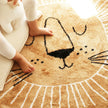 Cartoon Machine Washable Round Bedroom Carpet