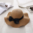 Women's Wavy Edge Big Brim Straw Hat Korean Travel
