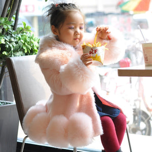 Children's Faux Fur Coat Parent-Child Coat