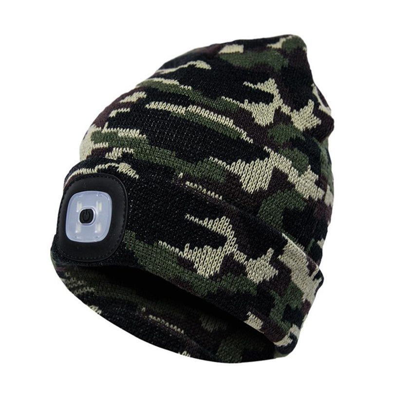 LED Knit Hat Button Cell Type Knitted Hat