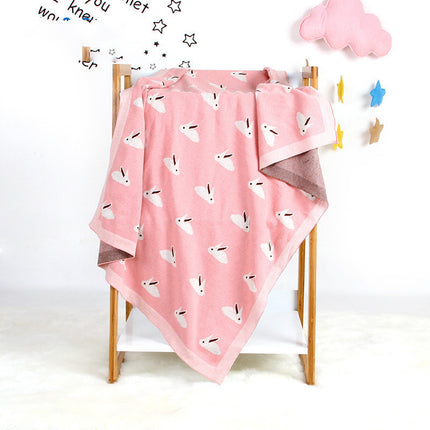 Baby Blanket Knitted Bunny Hug Blanket Baby Windproof Cover