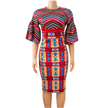 Women's Printed Stitching Plus Size Dress