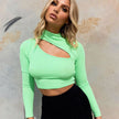Hot Style Ins Sexy Threaded Hollow Long-Sleeved Top T-Shirt Women