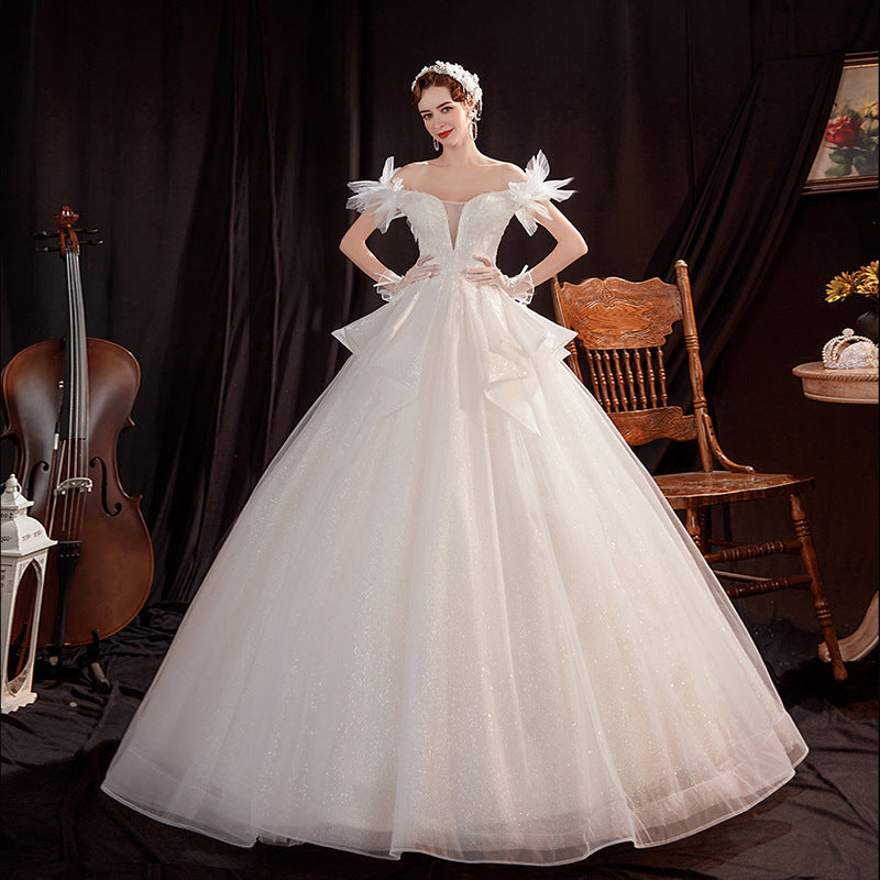 fashion Alpscommerce one shoulder wedding dress