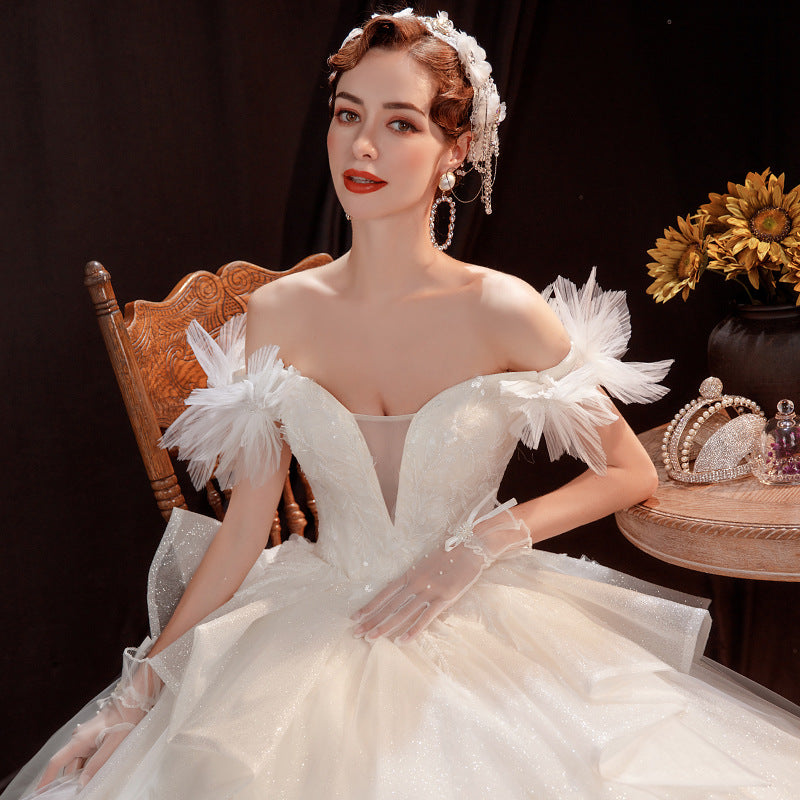 fashion Alpscommerce one shoulder wedding dress