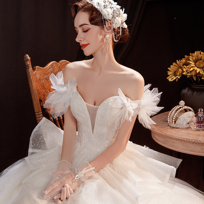 fashion Alpscommerce one shoulder wedding dress