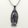 Virgin Mary Prayer Long Men Necklaces Pendants Chain Punk for Boyfriend Male Stainless Steel Jewelry Creativity Gift Wholesale