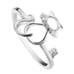 Knuckle Ring Tail Ring Ring Cute Animal Rhinestone Cat Ring Female