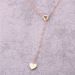 Long Pendant Heart-Shaped Necklaces Pendants For Women Simple Design Necklace Stylish Stainless Steel Jewelry Party Gift