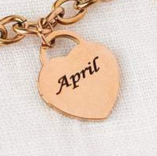 Stainless Steel Engraved DIY Heart Bracelet