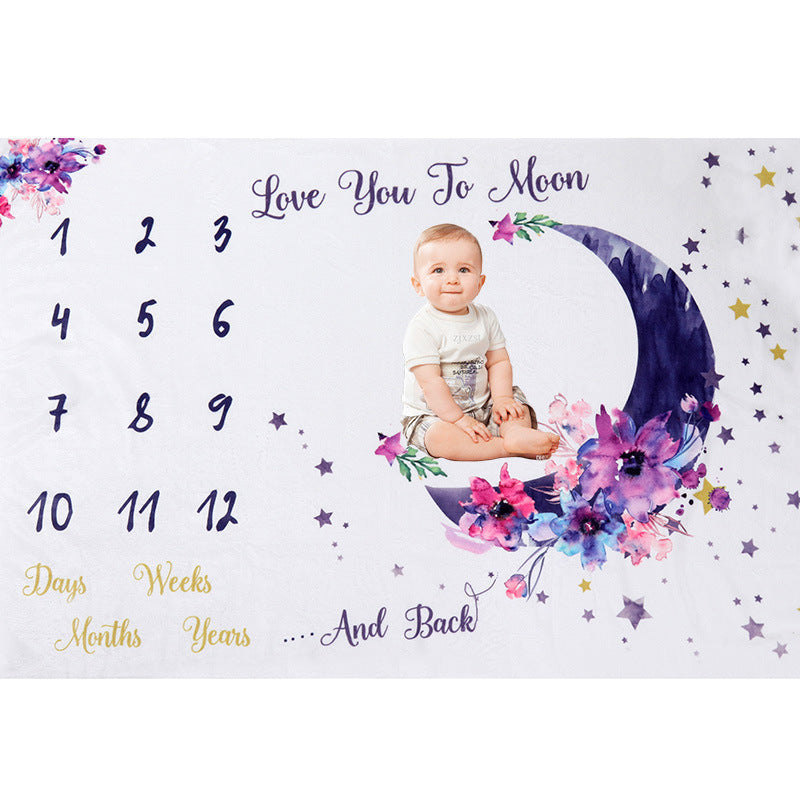 Baby Double-sided Flannel Photo Blanket