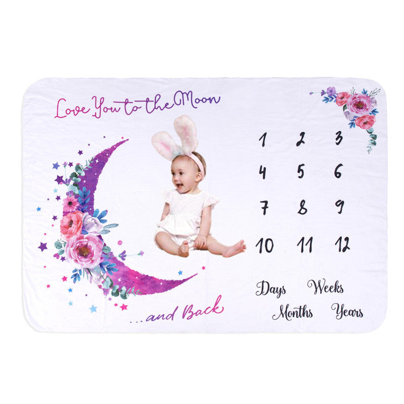Baby Double-sided Flannel Photo Blanket